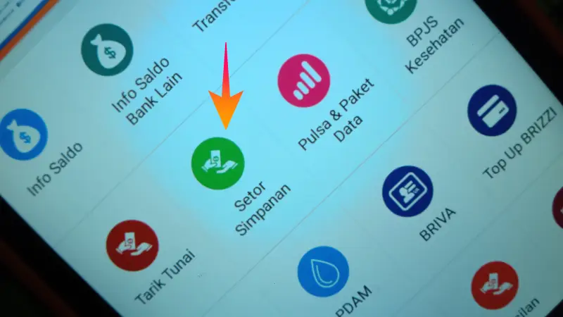 Gunakan menu Setor Simpanan untuk melakukan transfer sesama BRI