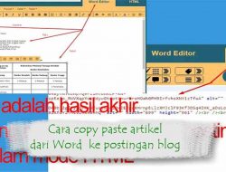 Cara copy paste artikel dari Word ke postingan blog