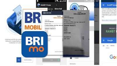 Cetak struk Internet Mobile Banking BRI dari HP ke printer bluetooth
