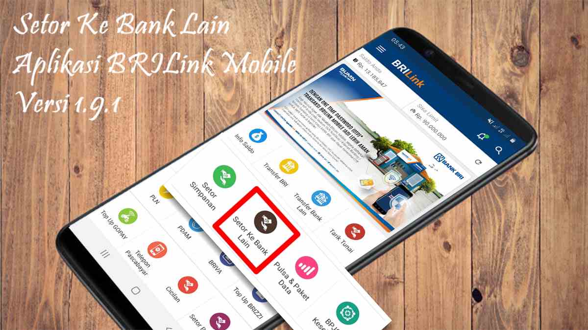 Cara transfer antar Bank pada aplikasi BRILink Mobile tanpa ATM tanpa otp