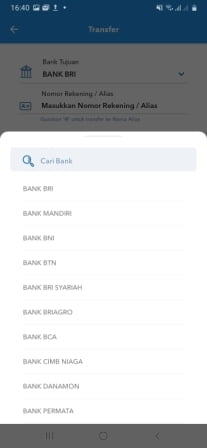 Cara Transfer Antar Bank Aplikasi BRI Mobile BRImo