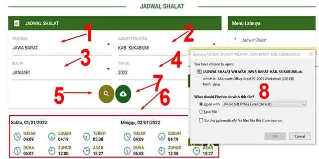  jadwal sholat sukabumi