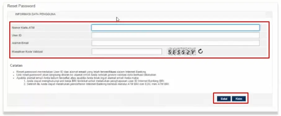 buka blokir internet banking