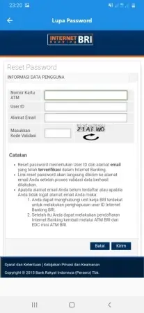 buka blokir internet banking