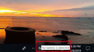 no battery is detected