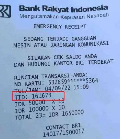 Uang Nyangkut Di ATM BRI