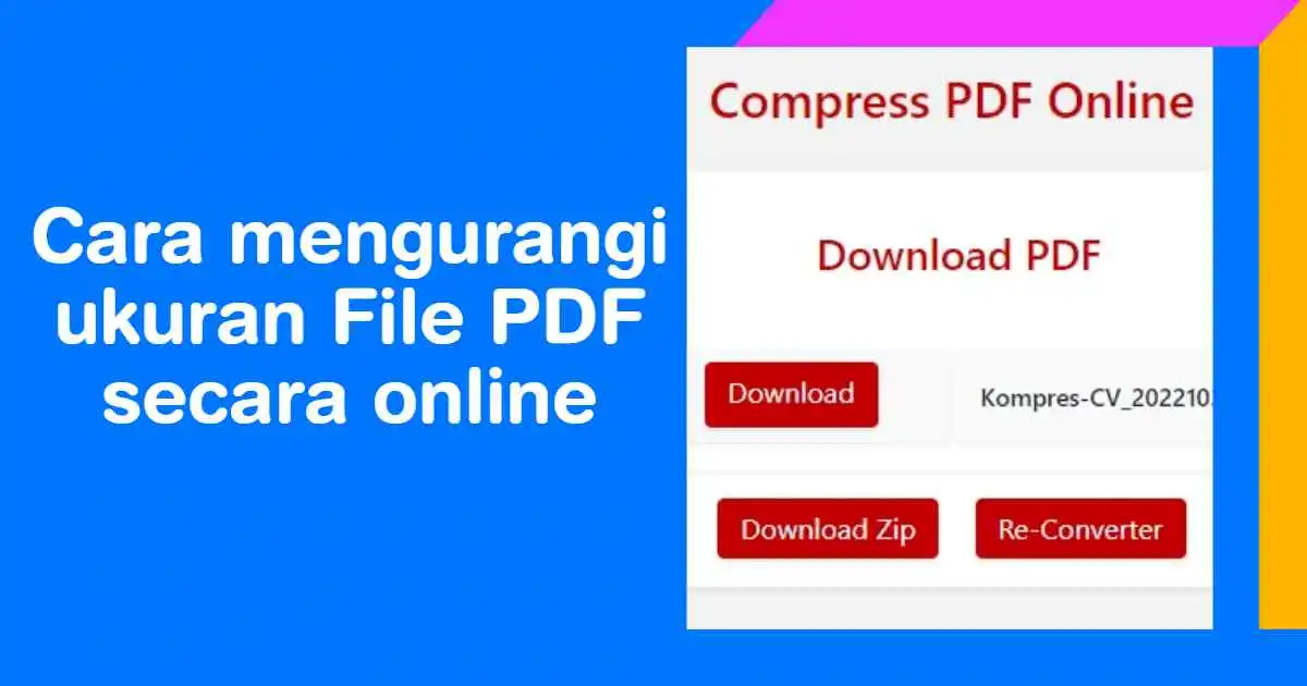 Cara mengurangi ukuran File PDF secara online